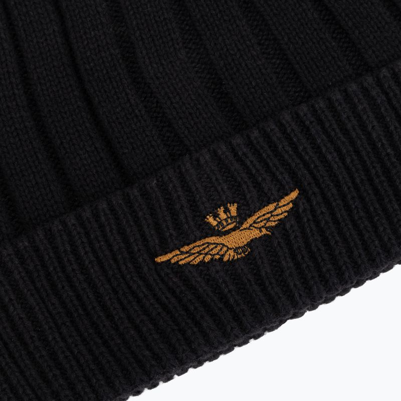 Pánska zimná čiapka Czapka Aeronautica Militare 262CU0098UL00485 jet black 3