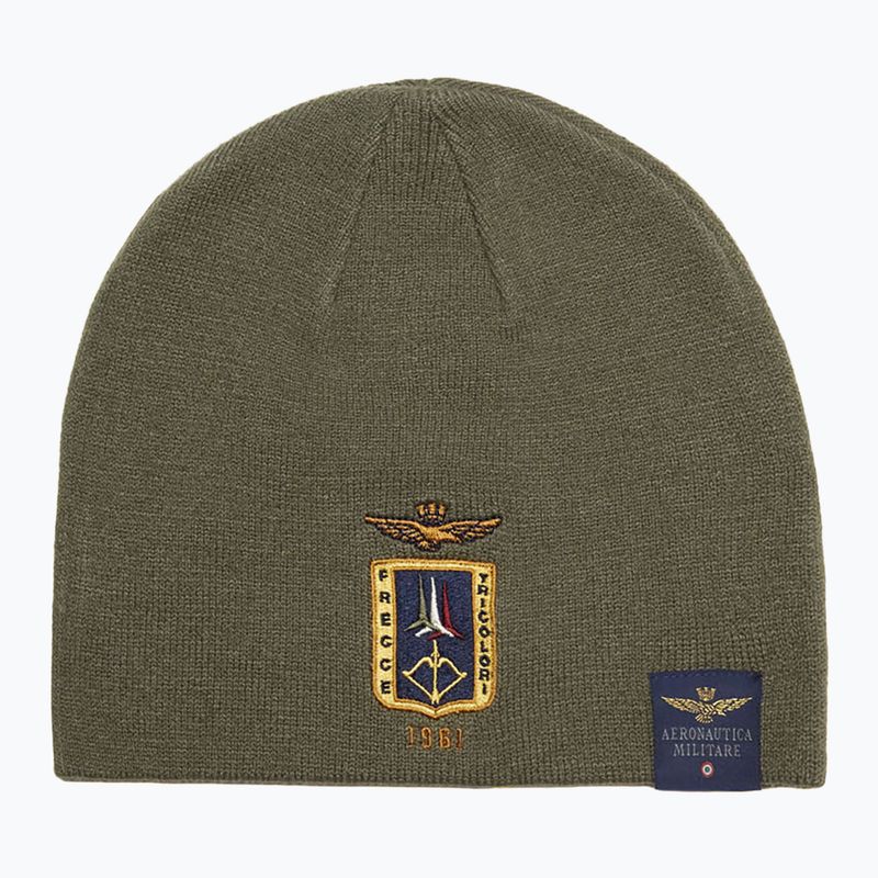 Pánska zimná čiapka Czapka Aeronautica Militare 262CU0092UL00450 tea leaf