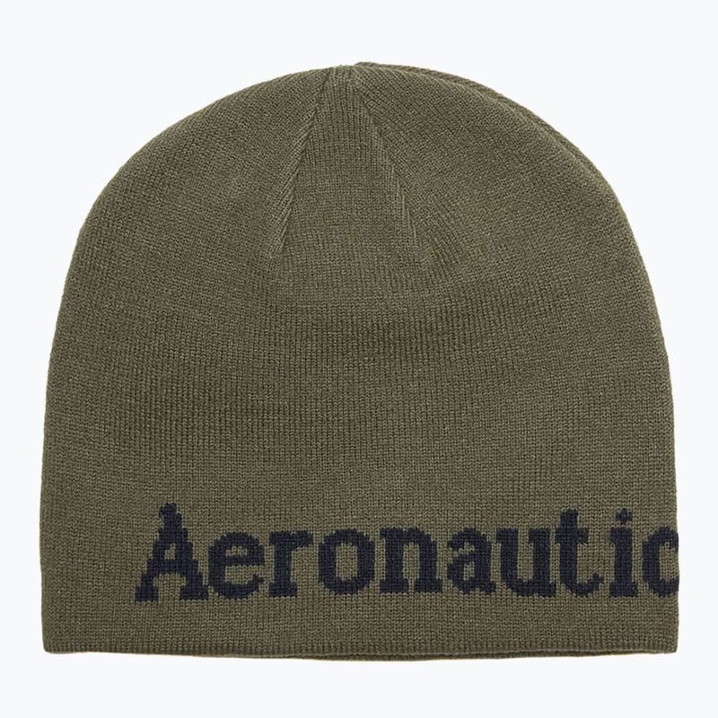 Pánska zimná čiapka Czapka Aeronautica Militare 262CU0093UL00450 Tea Leaf