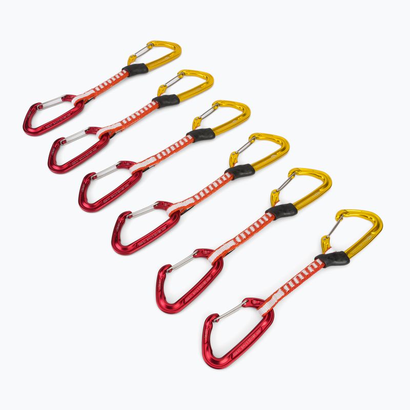 Climbing Technology Fly-Weight EVO lezecké expresy 6 ks červená/žltá