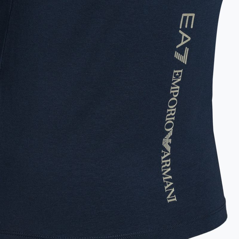 Dámske tričko EA7 Emporio Armani Train Shiny navy blue/logo light gold 4