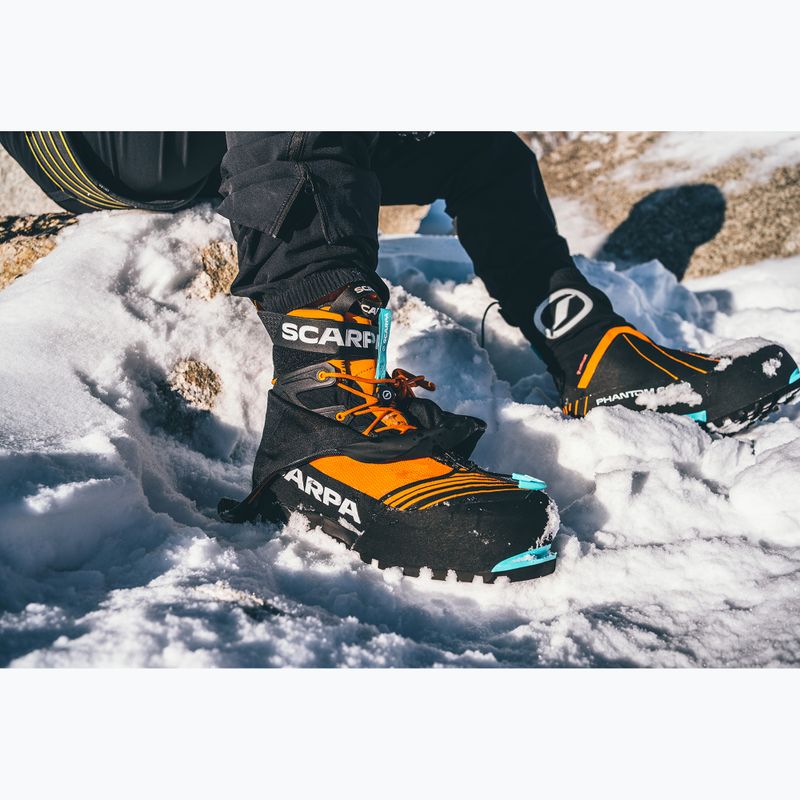 Pánske horolezecké topánky SCARPA Phantom 6000 black/bright orange 10