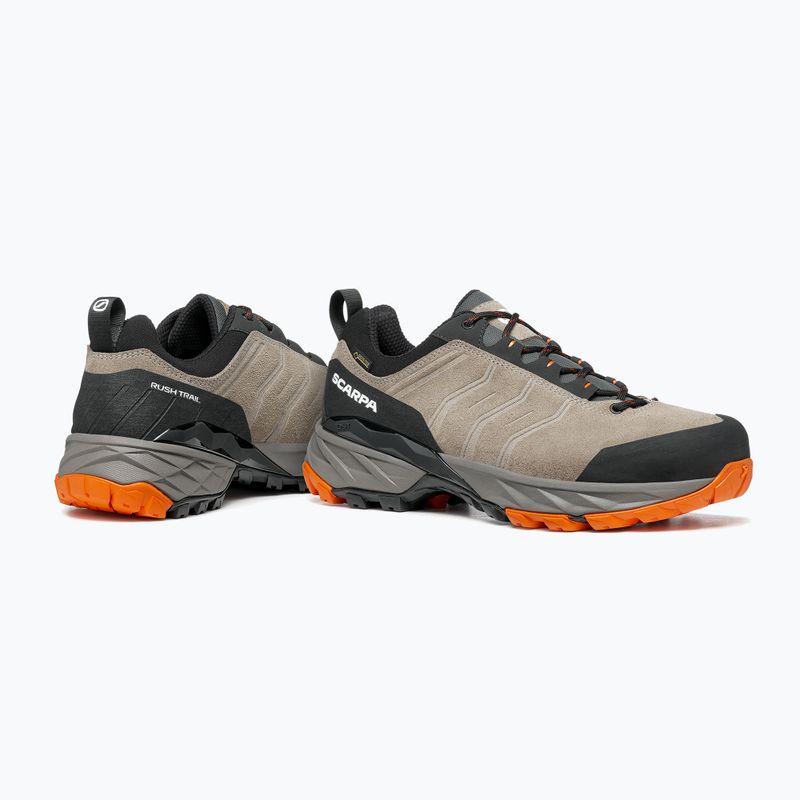 Pánske trekové topánky SCARPA Rush Trail GTX taupe/mango 13