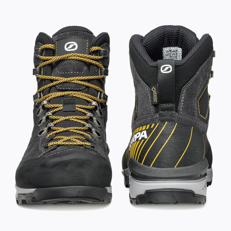 Pánske trekové topánky SCARPA Mescalito TRK GTX dark anthracite/ mustard 4