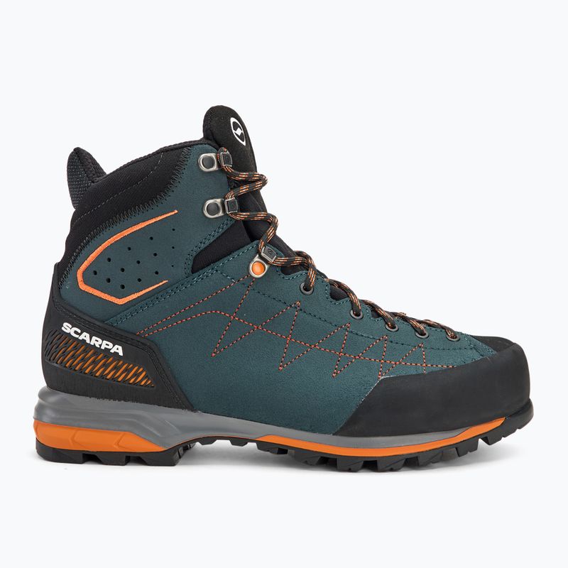 Pánska prístupová obuv SCARPA Zodiac TRK GTX petrol/rust orange 2