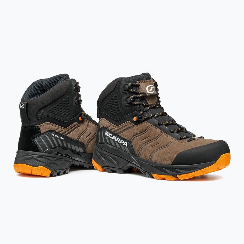 Pánske trekingové topánky SCARPA Rush TRK GTX brown/orange 11