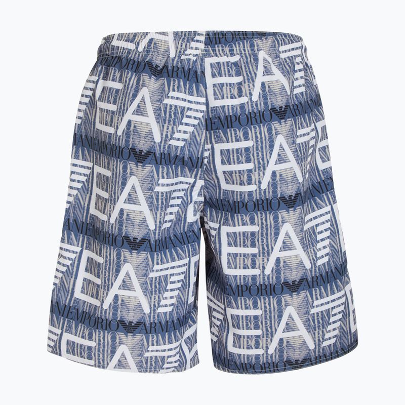 Pánske plavecké šortky EA7 Emporio Armani Water Reactive Monogram Boxer marlin monogram 2