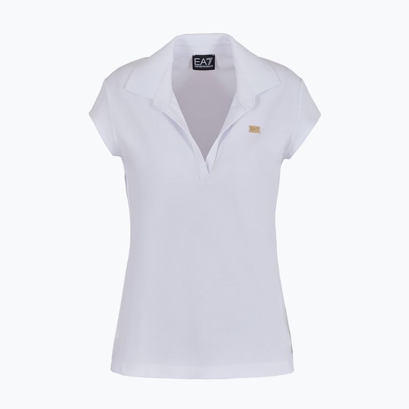 Dámske polo tričko EA7 Emporio Armani Train Costa Smeralda biele