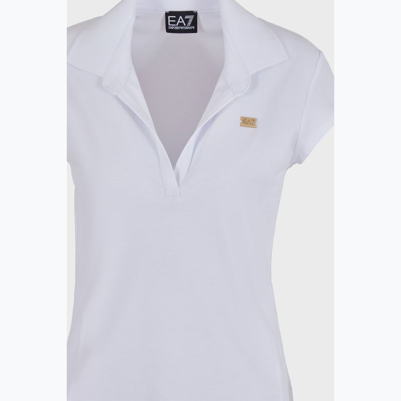 Dámske polo tričko EA7 Emporio Armani Train Costa Smeralda biele 3