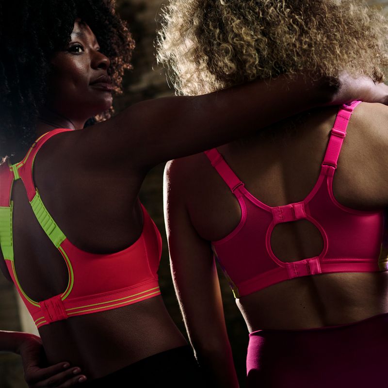 Podprsenka Shock Absorber Ultimate Run Bra fluor red 9