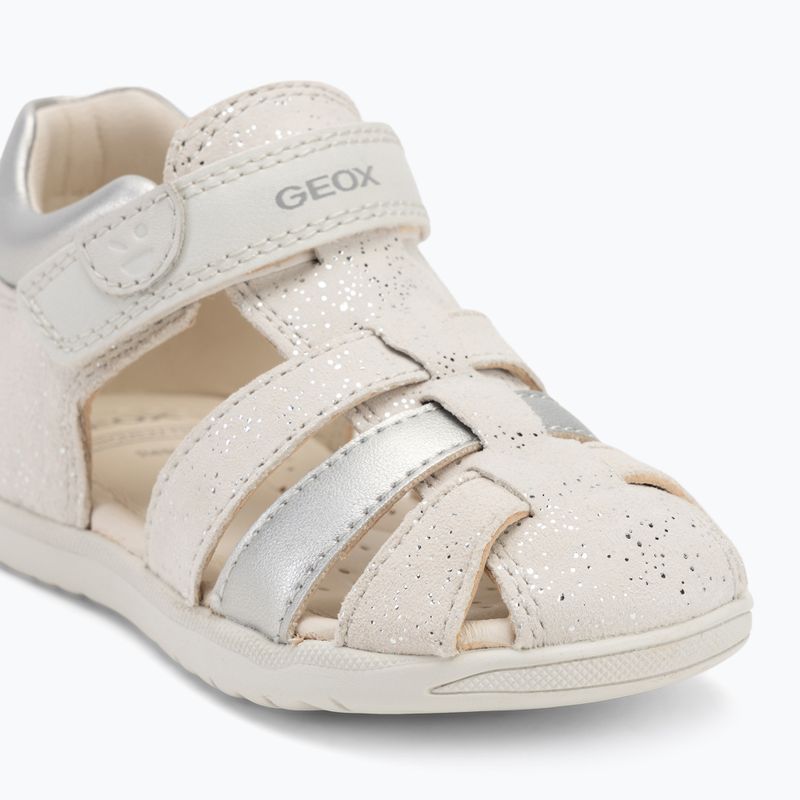 Detské sandále Geox Macchia white/silver 7