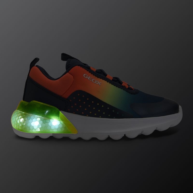 Junior topánky Geox Activart Illuminus navy/lime 8