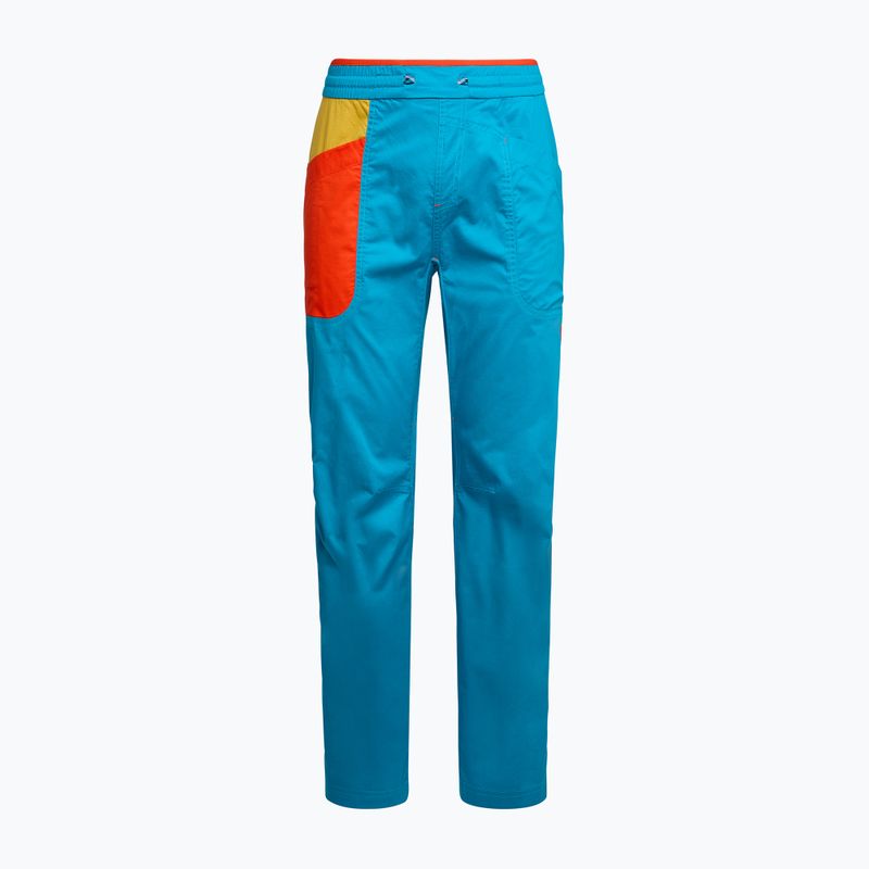 Pánske lezecké nohavice La Sportiva Bolt tropical blue/bamboo