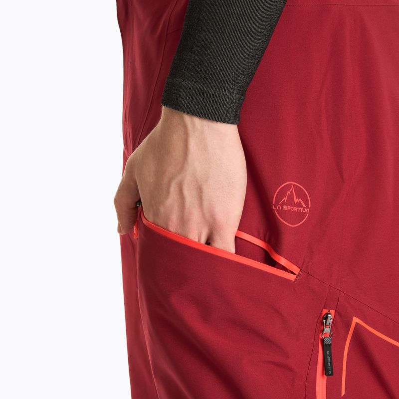 Pánske lyžiarske nohavice La Sportiva Chaser Evo Shell Bib sangria 3