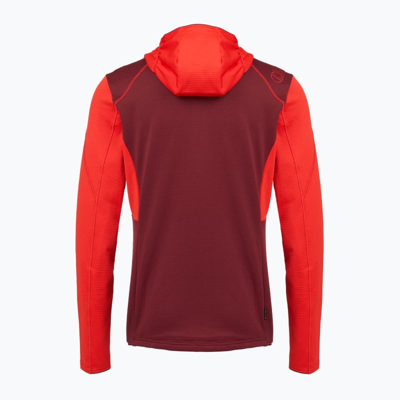 Pánska trekingová mikina La Sportiva Chill Thermal Hoody mountain red / redwood 2