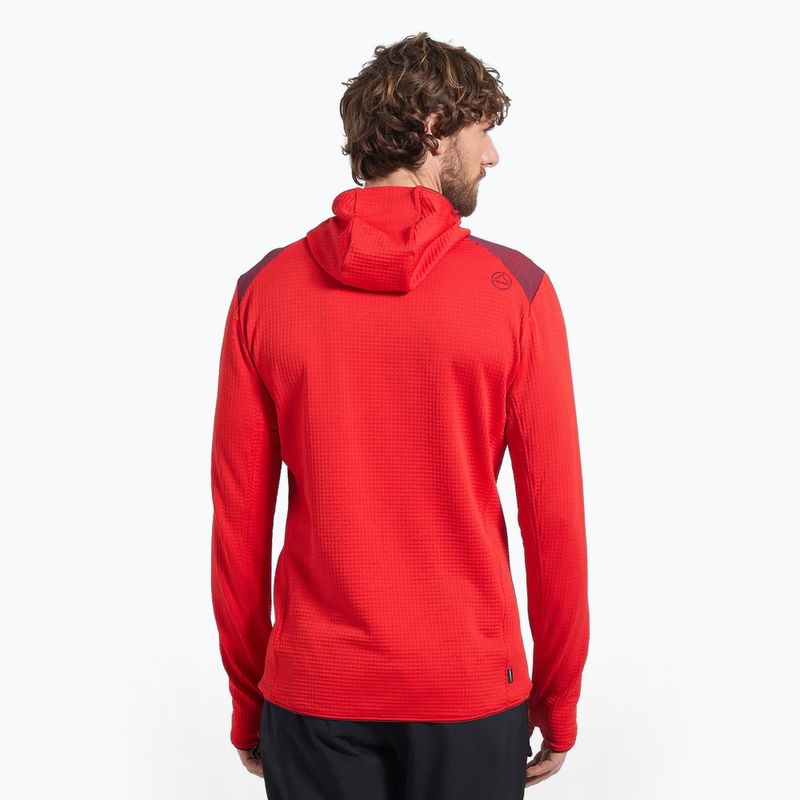 Pánska termoregulačná mikina La Sportiva Lucendro Thermal Hoody mountain red/redwood 2