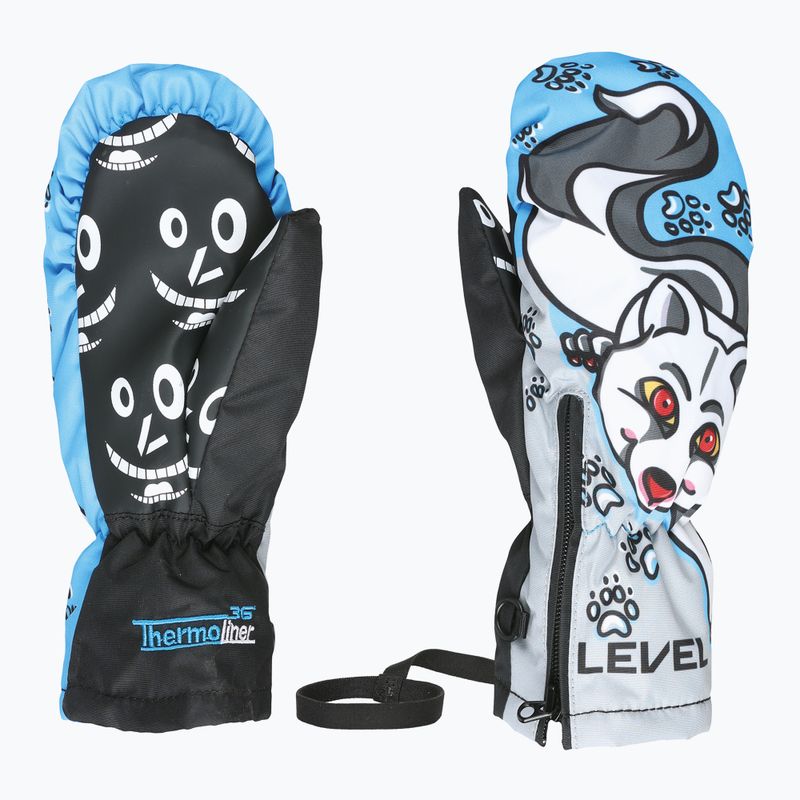 Detské lyžiarske rukavice Level Lucky Mitt navy/grey