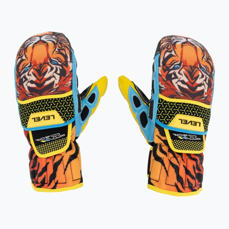 Detské lyžiarske rukavice Level Worldcup Jr Cf Mitt orange 2