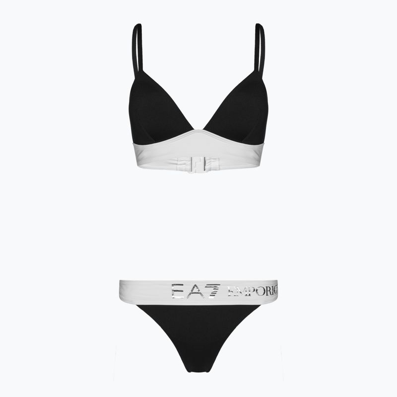 Dvojdiele plavky dámske EA7 Emporio Armani Water Sports BW Maxi Logo bianco/nero