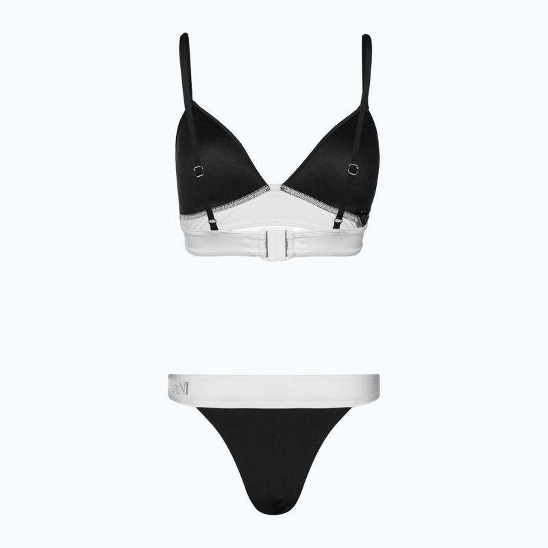 Dvojdiele plavky dámske EA7 Emporio Armani Water Sports BW Maxi Logo bianco/nero 2