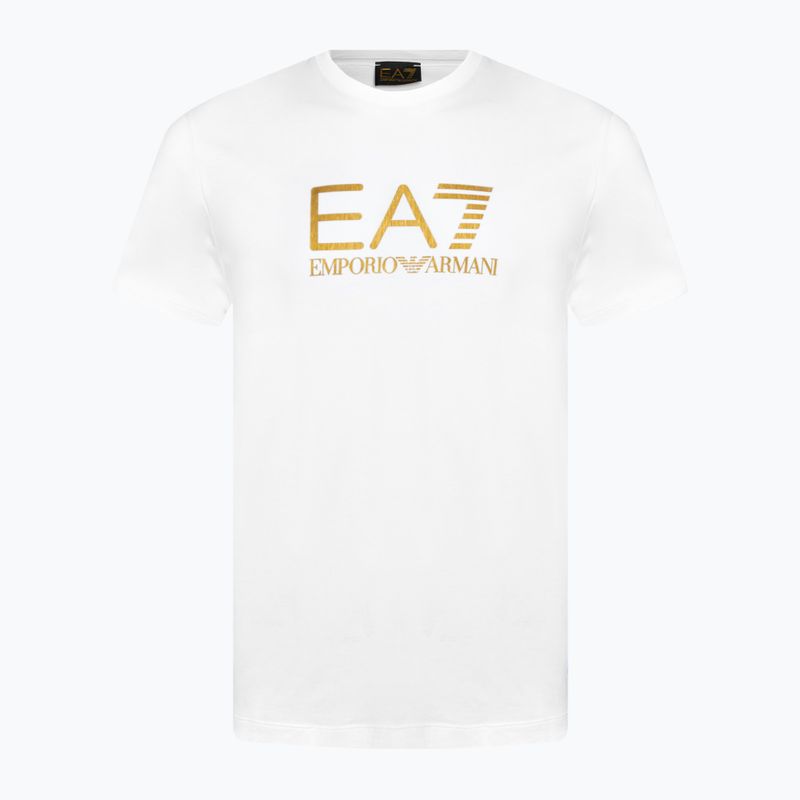 Pánske tričko EA7 Emporio Armani Train Gold Label Pima Big Logo white