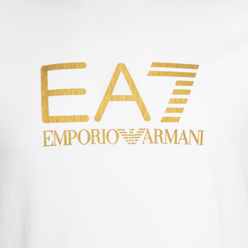 Pánske tričko EA7 Emporio Armani Train Gold Label Pima Big Logo white 3