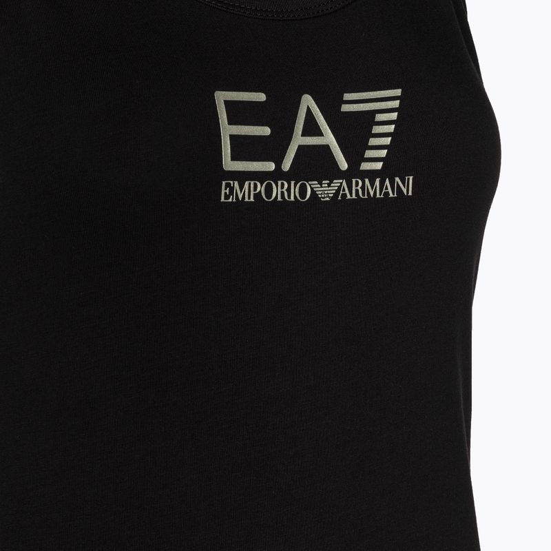 Dámske tielko EA7 Emporio Armani Train Shiny black/logo light gold 3