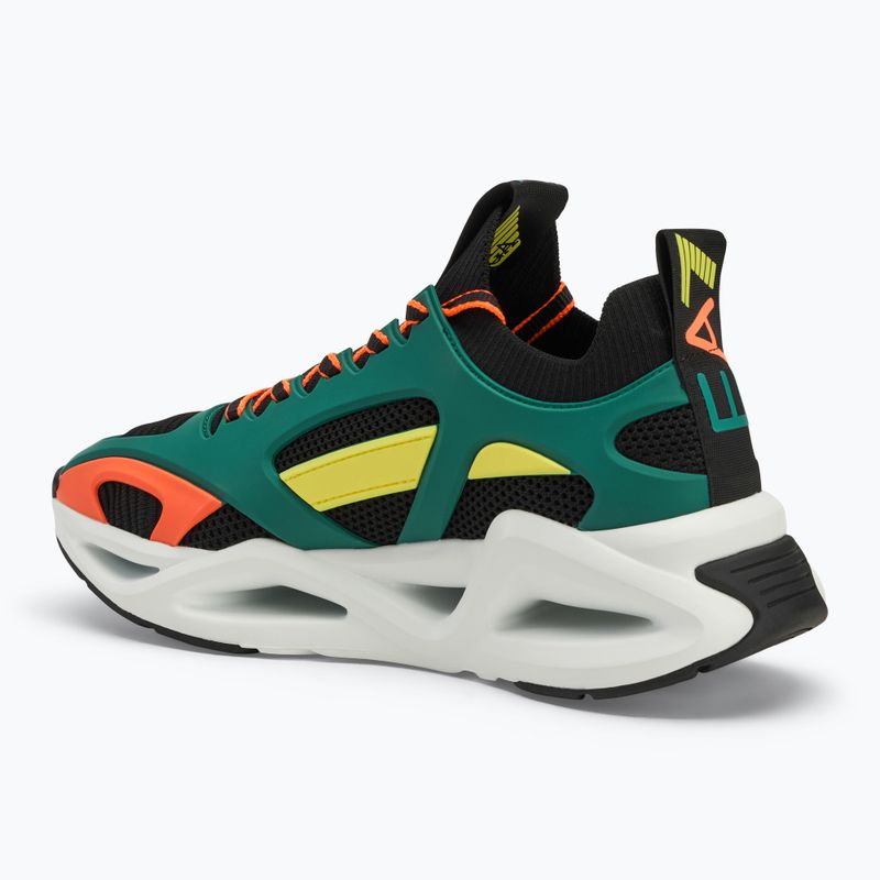 Pánske topánky EA7 Emporio Armani Infinity Cage black / evergreen / orange fluo topánky 3