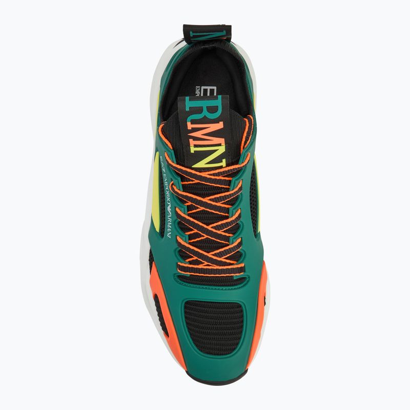 Pánske topánky EA7 Emporio Armani Infinity Cage black / evergreen / orange fluo topánky 5