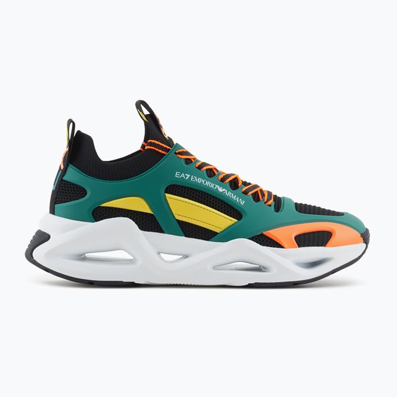 Pánske topánky EA7 Emporio Armani Infinity Cage black / evergreen / orange fluo topánky 9