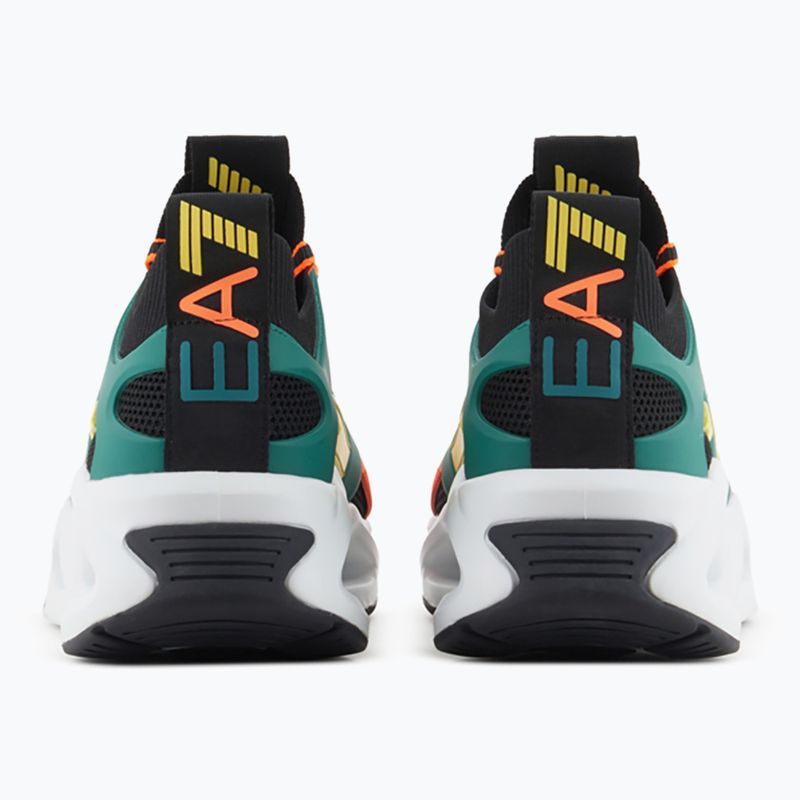 Pánske topánky EA7 Emporio Armani Infinity Cage black / evergreen / orange fluo topánky 10