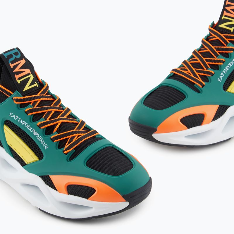 Pánske topánky EA7 Emporio Armani Infinity Cage black / evergreen / orange fluo topánky 13