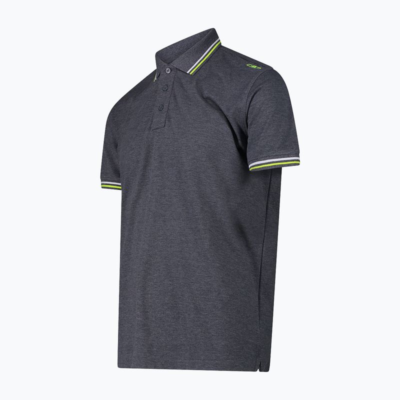 Pánska polo tričko CMP 34D5987 black/blue 3