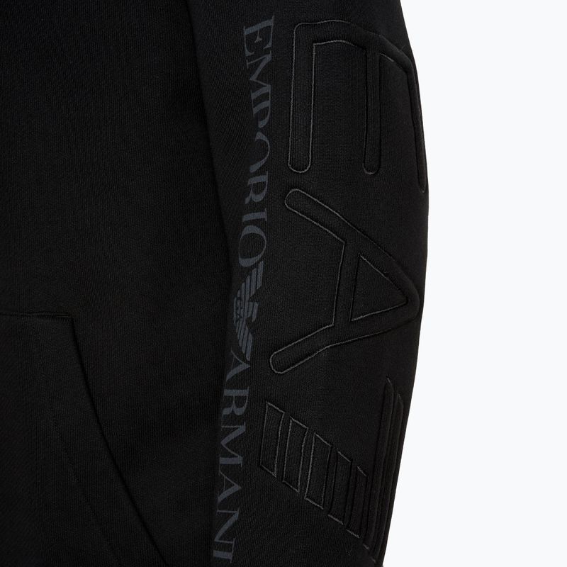 Mikina EA7 Emporio Armani Train Logo Series Embroidery Coft black 4