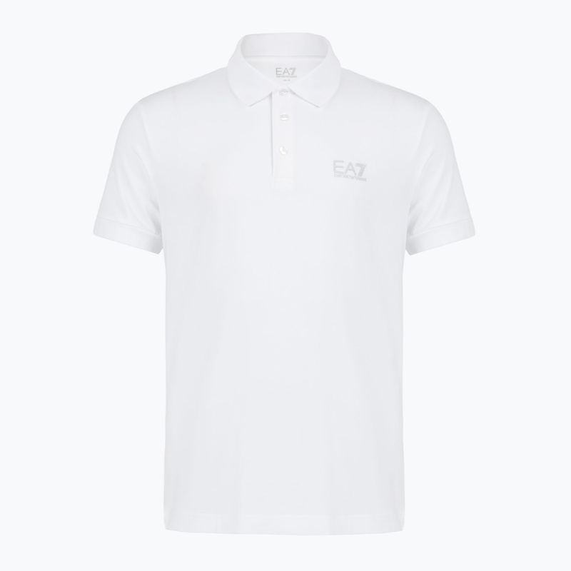 Pánske tričko EA7 Emporio Armani Core Identity Polo white / silver logo