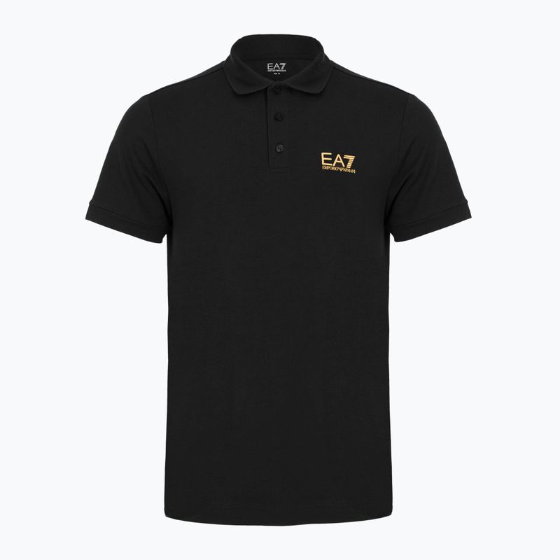 Pánska polokošeľa EA7 Emporio Armani Core Identity čierna / zlaté logo