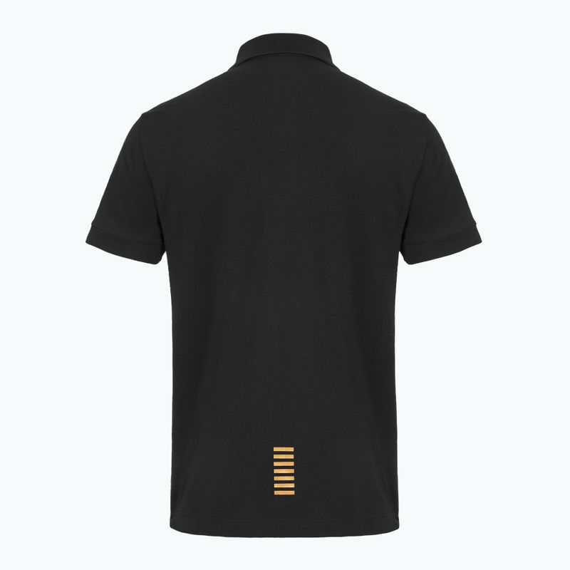 Pánska polokošeľa EA7 Emporio Armani Core Identity čierna / zlaté logo 2