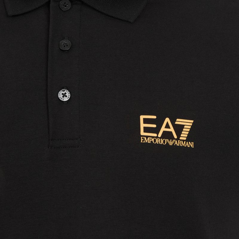 Pánska polokošeľa EA7 Emporio Armani Core Identity čierna / zlaté logo 3