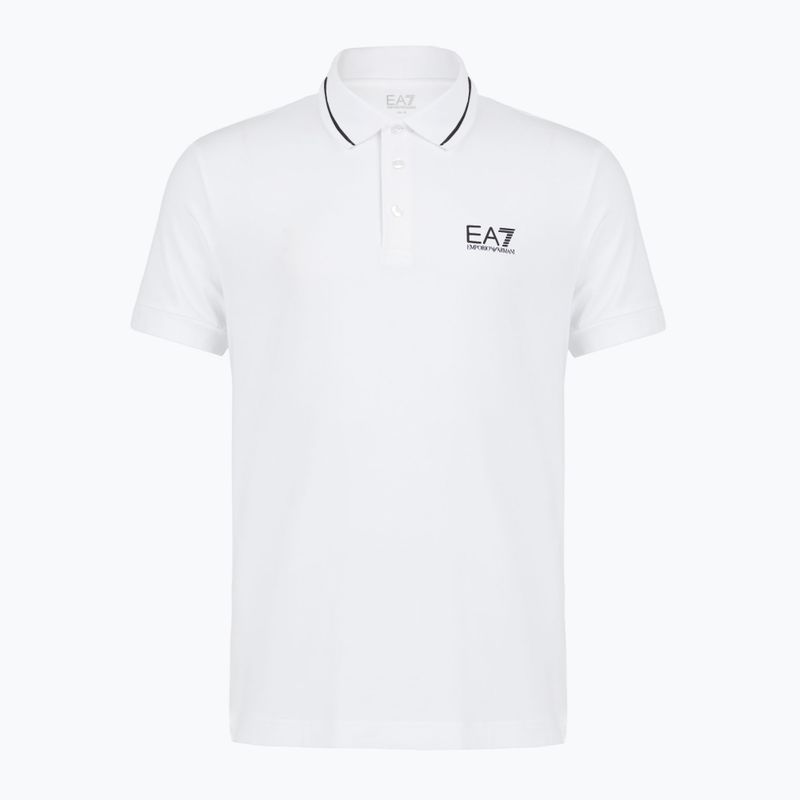 Pánske tričko EA7 Emporio Armani Core Identity Piqué Polo white