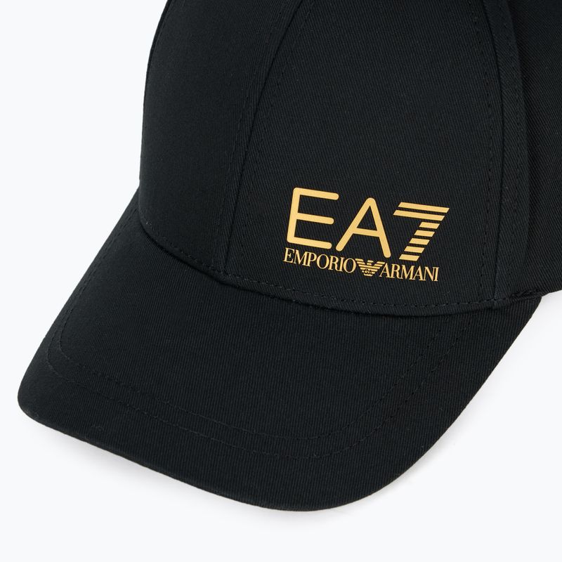 EA7 Emporio Armani TrainCore IdentityLogo black/gold baseballová čiapka 3