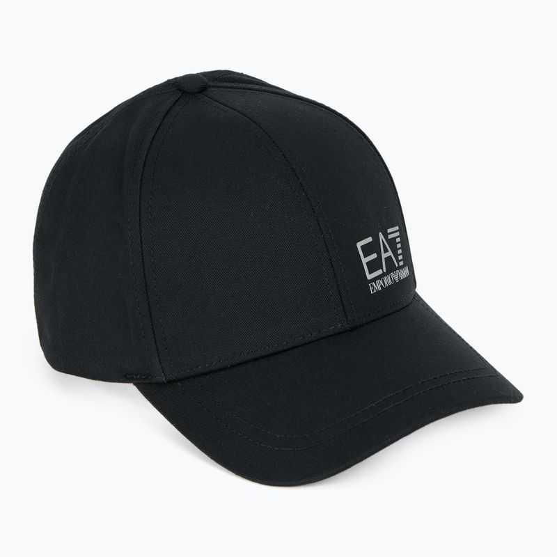 EA7 Emporio Armani TrainCore IdentityLogo black/silver baseballová čiapka