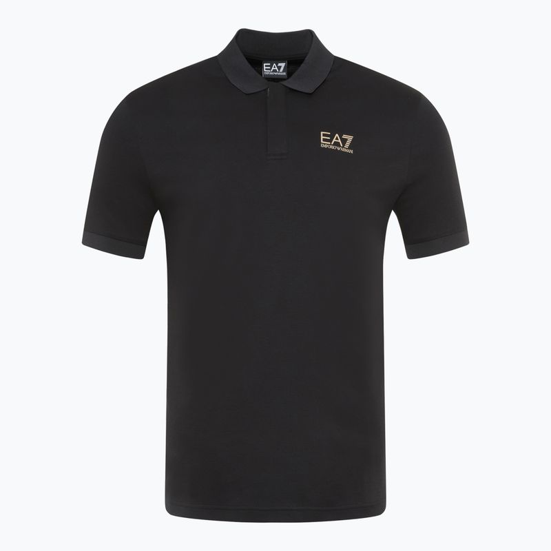 Pánske tričko EA7 Emporio Armani Train 7 Lines Polo black 0200