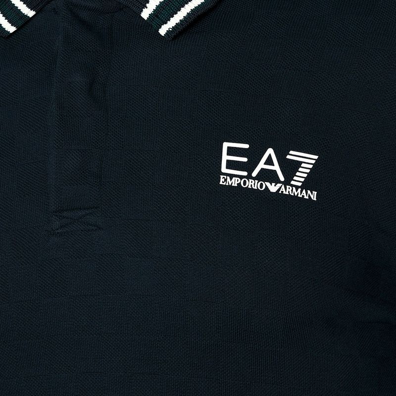 Pánske tričko longsleeve EA7 Emporio Armani Golf Pre Polo Check armani blue 3