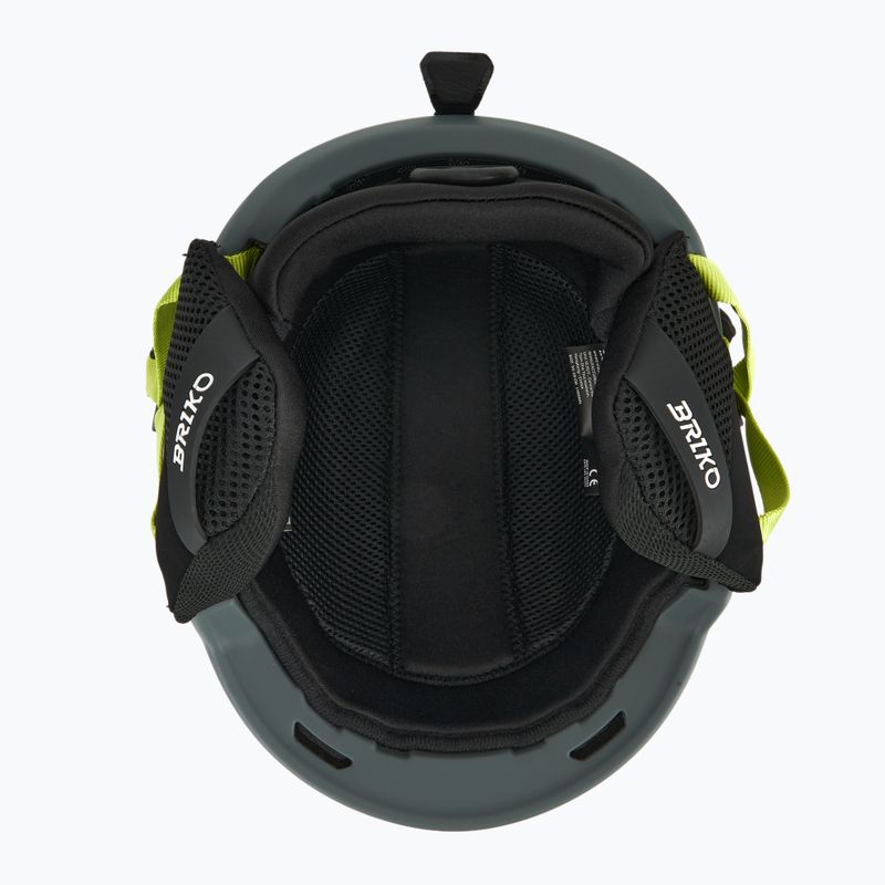 Lyžiarska prilba Briko Aran matt shark gray/light gray/electric lime 5