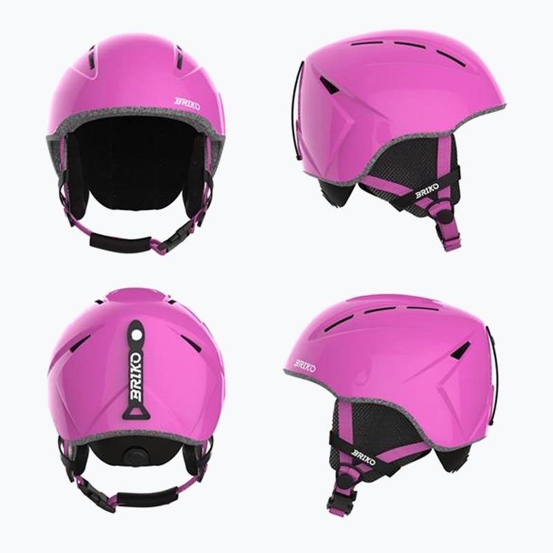 Detská lyžiarska prilba Briko Makalu Jr shiny pink/white