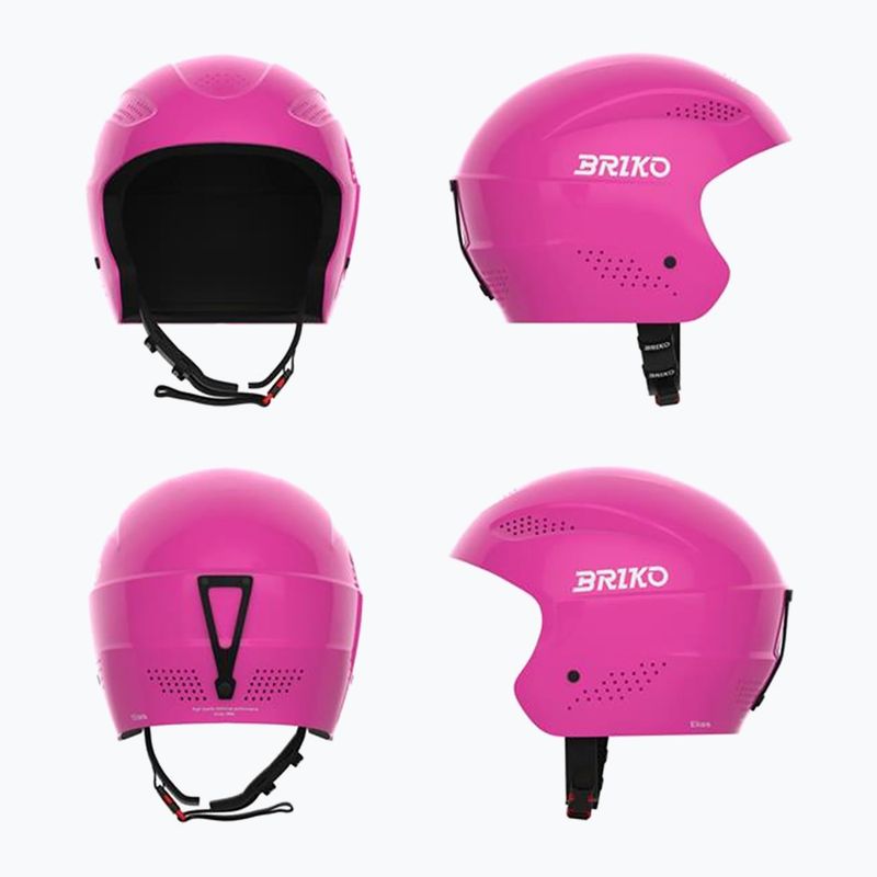 Detská lyžiarska prilba Briko Elias Jr shiny neon pink