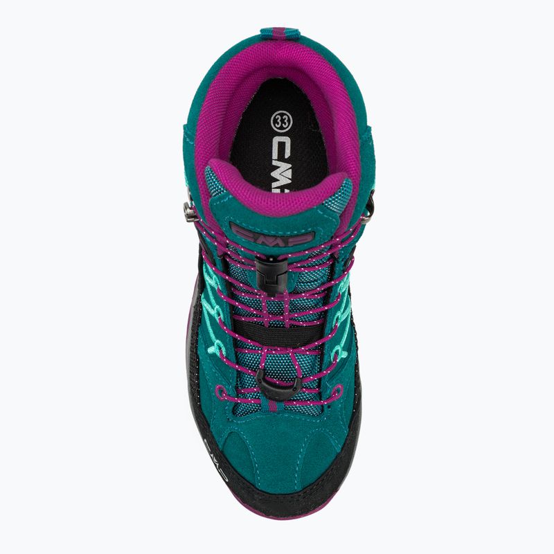 Detské trekové topánky CMP Rigel Mid lake/pink fluo 5