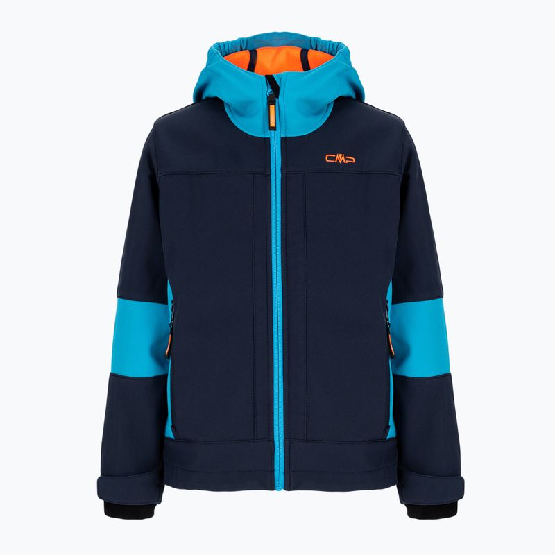 Detská softshell bunda CMP Fix Hood tmavomodrá 3A94/1NM