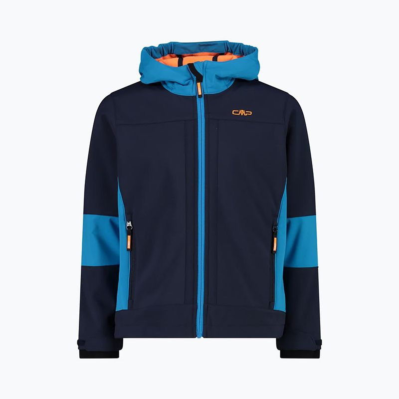Detská softshell bunda CMP Fix Hood tmavomodrá 3A94/1NM 8