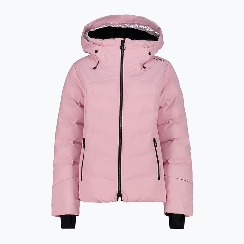 Dámska páperová bunda CMP Fix Hood ružová 32W266 10